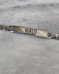 Wild Stainless Steel ID Bracelet - Stainless Steel Free Spirit Bracelet - Hiker Jewelry - Backpacker Jewelry - Backpacker Bracelet