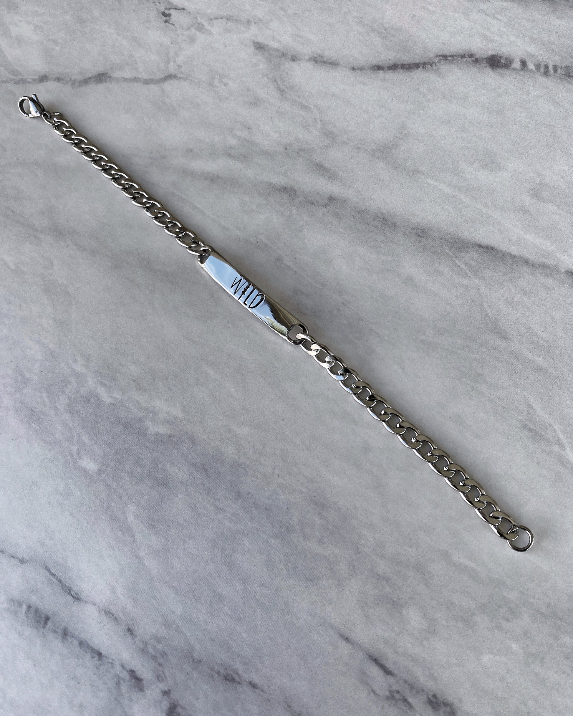 Wild Stainless Steel ID Bracelet - Stainless Steel Free Spirit Bracelet - Hiker Jewelry - Backpacker Jewelry - Backpacker Bracelet