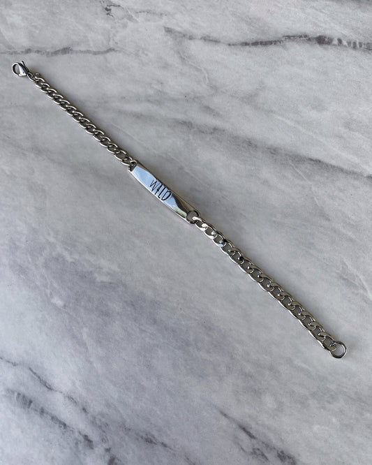Wild Stainless Steel ID Bracelet - Stainless Steel Free Spirit Bracelet - Hiker Jewelry - Backpacker Jewelry - Backpacker Bracelet