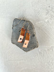 Ellie B's Creations - Minimalist Copper Split Arrow Earrings - Archery Earrings - Hand Stamped Dangle Earrings - Simple Copper Earrings