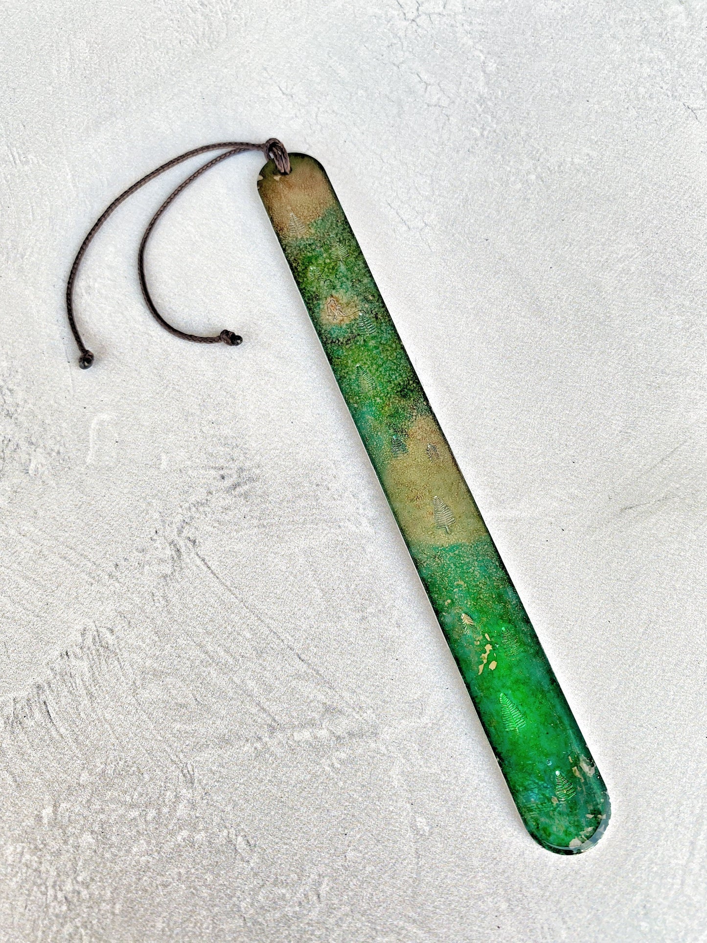 Ellie B's Creations - Metal Sasquatch Bookmark - Handmade Bigfoot Bookmark - Camper Gift - Hiker Gift - Pine Trees Bookmark - Adventure Gift