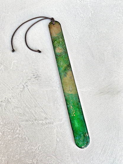 Ellie B's Creations - Metal Sasquatch Bookmark - Handmade Bigfoot Bookmark - Camper Gift - Hiker Gift - Pine Trees Bookmark - Adventure Gift