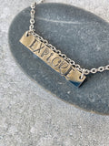 Explore Necklace - Travel Adventure Necklace - 18" Stainless Steel Stamped Wanderlust Bar Necklace - Camping Necklace - Travel Necklace