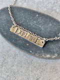 Explore Necklace - Travel Adventure Necklace - 18" Stainless Steel Stamped Wanderlust Bar Necklace - Camping Necklace - Travel Necklace