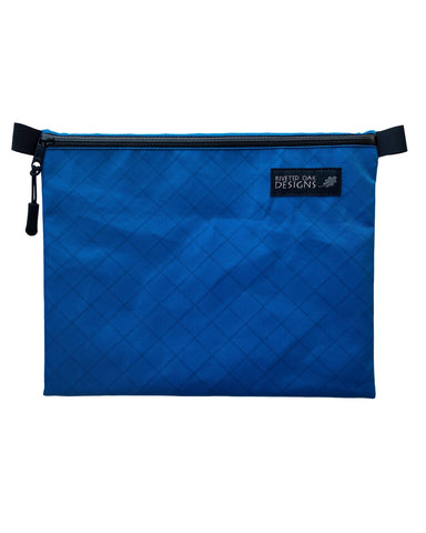 8"x10" Blue Ultralight Ecopak EXP200 Zipper Pouch - Challenge Ecopak - Ultralight Backpacking Gear - Recycled Fabric Pouch - Hiking Pouch