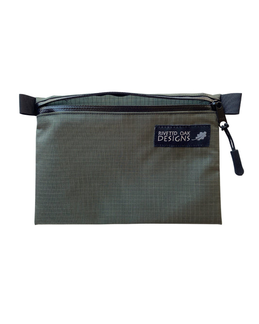 5"x7" Gray 210D Robic Ripstop Nylon Zipper Pouch - Ultralight Pouch - Nylon Pouch - Ultralight Backpacking Gear - Hiking Pouch