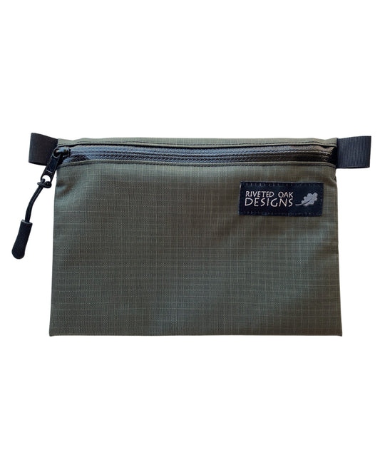 5"x7" Gray 210D Robic Ripstop Nylon Zipper Pouch - Ultralight Pouch - Nylon Pouch - Ultralight Backpacking Gear - Hiking Pouch
