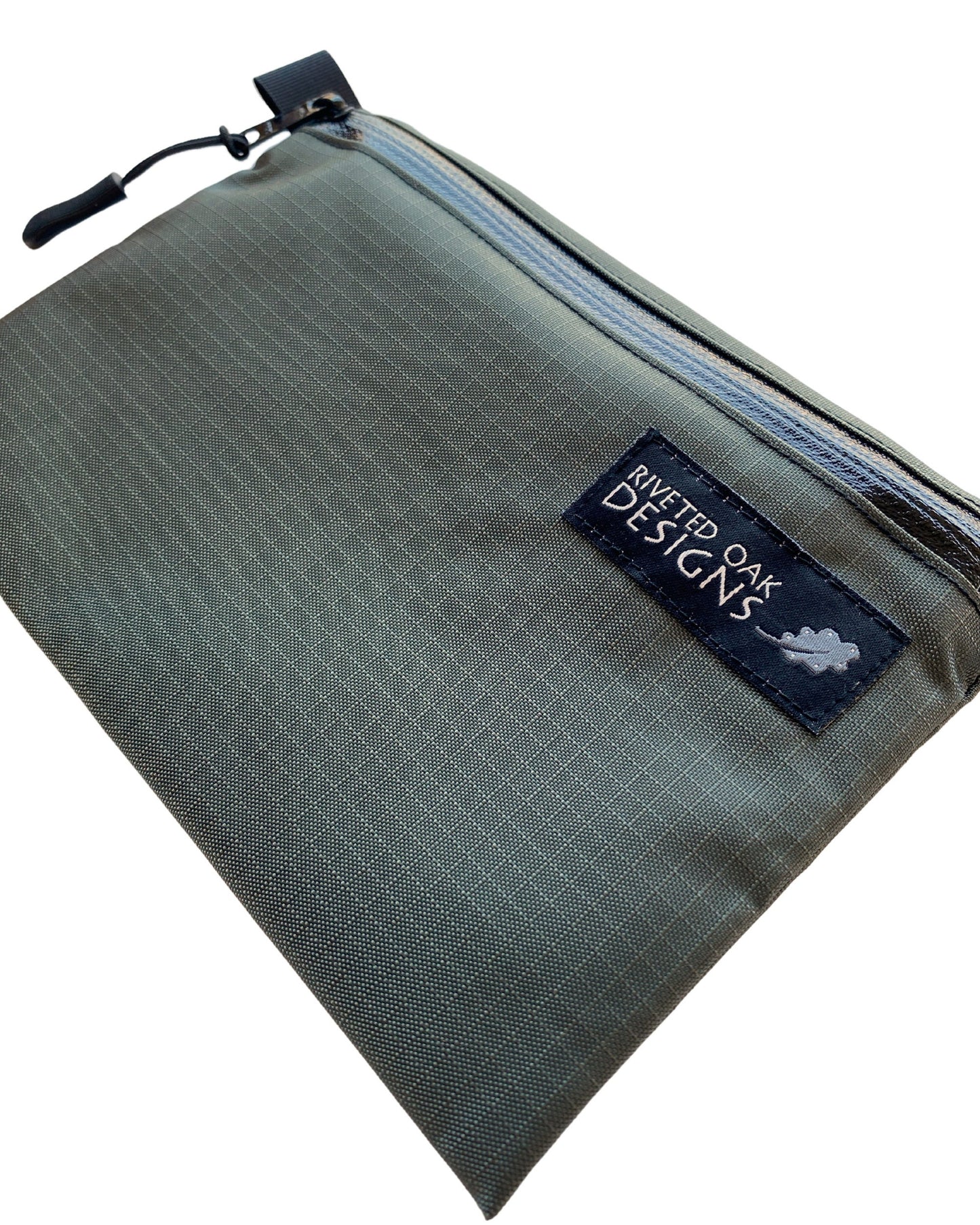 5"x7" Gray 210D Robic Ripstop Nylon Zipper Pouch - Ultralight Pouch - Nylon Pouch - Ultralight Backpacking Gear - Hiking Pouch