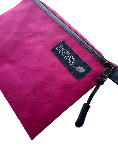 5"x7" Magenta Ultralight Ecopak EXP200 Zipper Pouch - Challenge Ecopak - Ultralight Backpacking Gear - Recycled Fabric Pouch