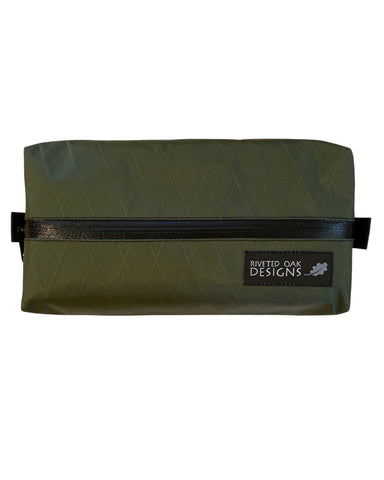Ultralight Olive Green 8”x4”x2" Box Pouch - VX21 X-Pac Pouch - Ultralight Backpacking Gear - Hiking Pouch - Possibles Pouch