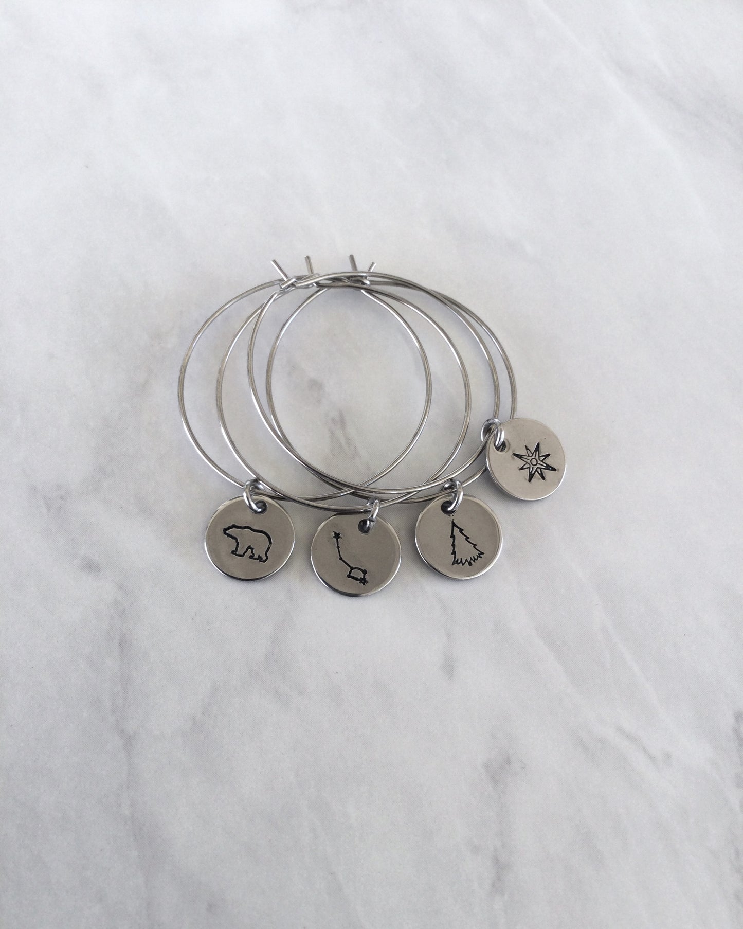 Outdoor Adventures Stainless Steel Wineglass Charms
