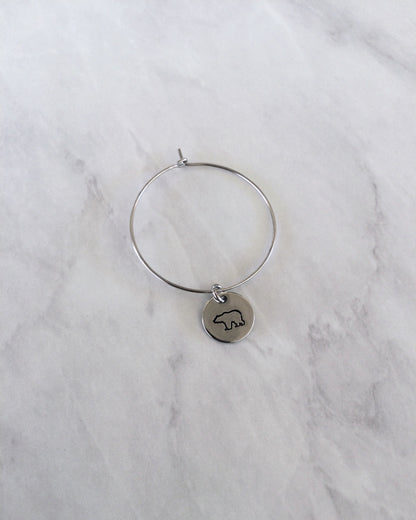 Outdoor Adventures Stainless Steel Wineglass Charms